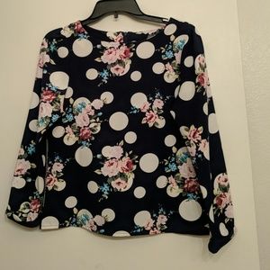 Navy Blue floral shirt